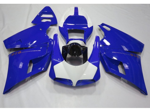 Blu Lucido & Bianco 93-05 Ducati 996 748 916 998 Carene Moto
