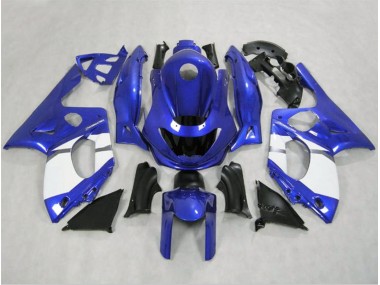 Blu Lucido & Bianco 98-07 Yamaha YZF600 Carene Moto