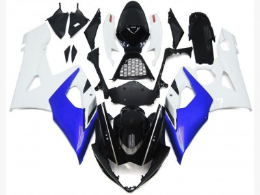 Blu Lucido & Bianco Lucido 05-06 Suzuki GSXR 1000 Carene Moto