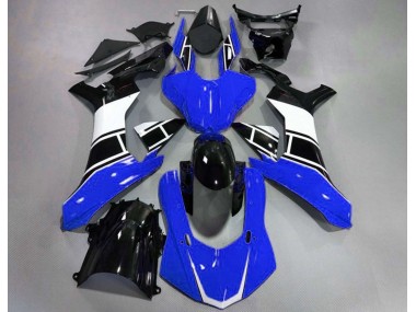 Blu Lucido Bianco & Nero 15-19 Yamaha R1 Carene Moto