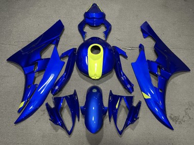 Blu Lucido & Giallo Ad Alta Visibilità 06-07 Yamaha R6 Carene Moto