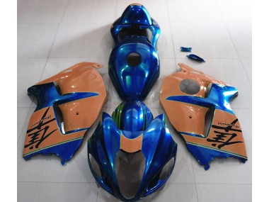 Blu Lucido & Marrone 97-07 Suzuki GSXR 1300 Carene Moto