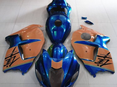 Blu Lucido & Marrone 97-07 Suzuki GSXR 1300 Carene Moto