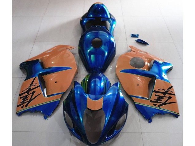 Blu Lucido & Marrone 97-07 Suzuki GSXR 1300 Carene Moto