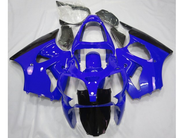 Blu Lucido & Nero 00-02 Kawasaki ZX6R Carene Moto Blu Lucido & Nero 00-02 Kawasaki ZX6R Carene Moto