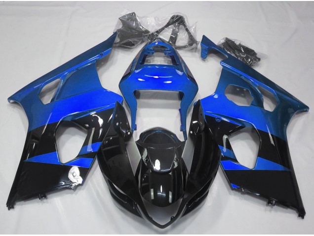 Blu Lucido & Nero 03-04 Suzuki GSXR 1000 Carene Moto Blu Lucido & Nero 03-04 Suzuki GSXR 1000 Carene Moto