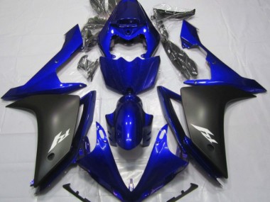 Blu Lucido & Nero 07-08 Yamaha R1 Carene Moto