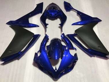 Blu Lucido & Nero 07-08 Yamaha R1 Carene Moto