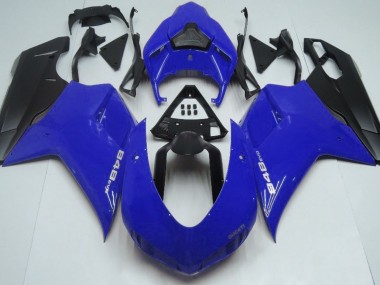 Blu Lucido & Nero 07-14 Ducati 848 1098 1198 Carene Moto