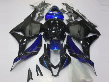 Blu Lucido & Nero 09-12 Honda CBR600RR Carene Moto