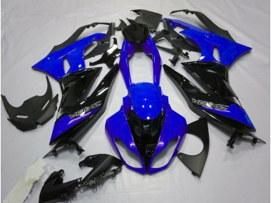 Blu Lucido & Nero 09-12 Kawasaki ZX6R Carene Moto