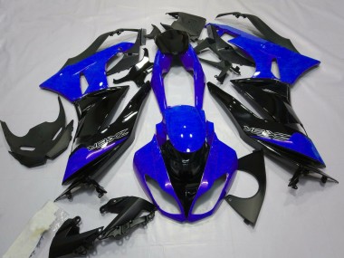 Blu Lucido & Nero 09-12 Kawasaki ZX6R Carene Moto