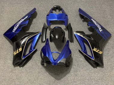 Blu Lucido & Nero 09-12 Triumph Daytona 675 Carene Moto