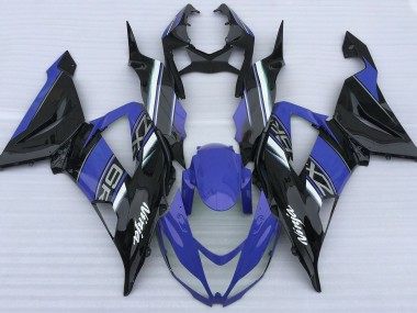 Blu Lucido & Nero 13-18 Kawasaki ZX6R Carene Moto