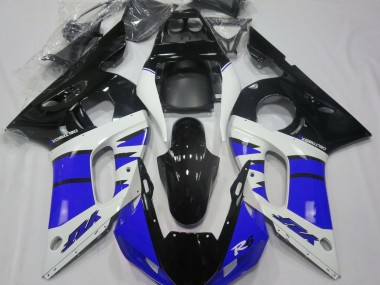 Blu Lucido & Nero 98-02 Yamaha R6 Carene Moto
