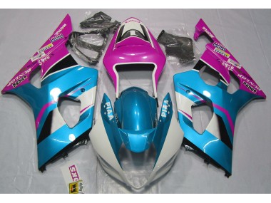 Blu Lucido & Nero Opaco 03-04 Suzuki GSXR 1000 Carene Moto