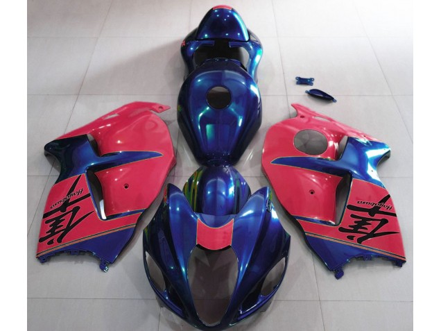 Blu Lucido & Rosso 97-07 Suzuki GSXR 1300 Carene Moto Blu Lucido & Rosso 97-07 Suzuki GSXR 1300 Carene Moto