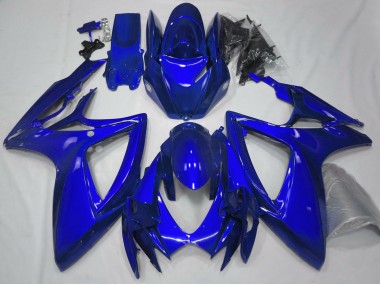 Blu Lucido Tinta Unita 06-07 Suzuki GSXR 600-750 Carene Moto