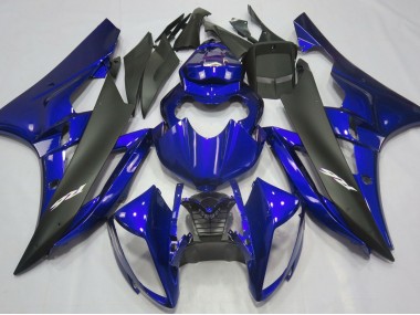 Blu Metallizzato & Nero 06-07 Yamaha R6 Carene Moto