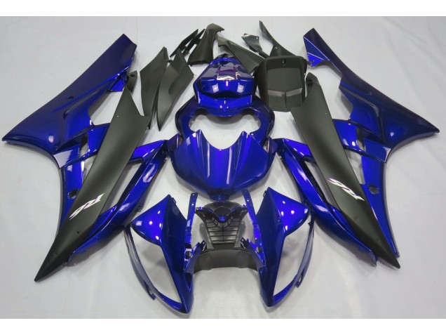 Blu Metallizzato & Nero 06-07 Yamaha R6 Carene Moto