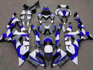 Blu Mimetico Tinta Unita 08-16 Yamaha R6 Carene Moto