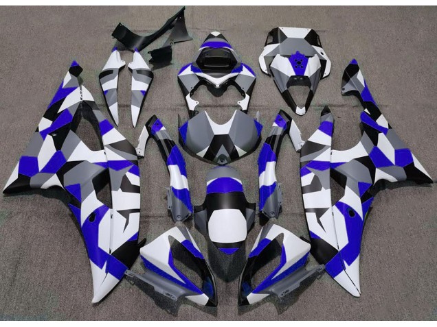 Blu Mimetico Tinta Unita 08-16 Yamaha R6 Carene Moto Blu Mimetico Tinta Unita 08-16 Yamaha R6 Carene Moto