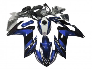 Blu & Nero Lucido 15-18 Yamaha R3 Carene Moto