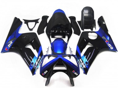 Blu & Nero Lucido Elf 03-04 Kawasaki ZX6R Carene Moto