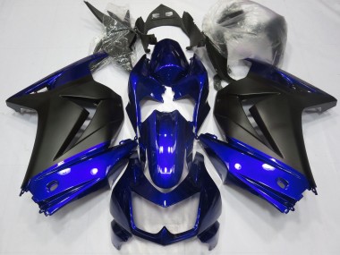 Blu & Nero Opaco 08-12 Kawasaki Ninja 250 Carene Moto