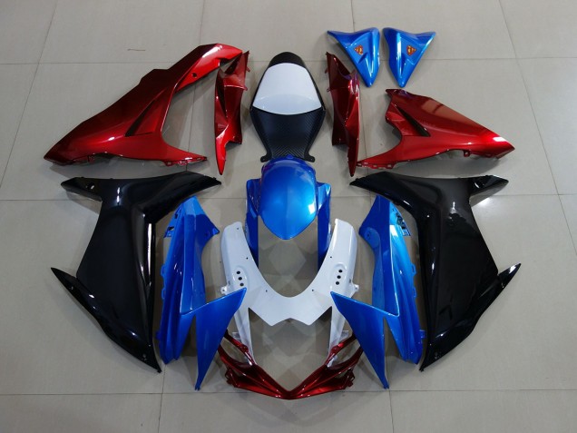 Blu/Nero/Rosso 11-24 Suzuki GSXR 600-750 Carene Moto Blu/Nero/Rosso 11-24 Suzuki GSXR 600-750 Carene Moto