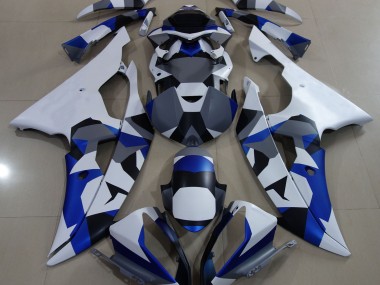 Blu Neve Mimetico 08-16 Yamaha R6 Carene Moto