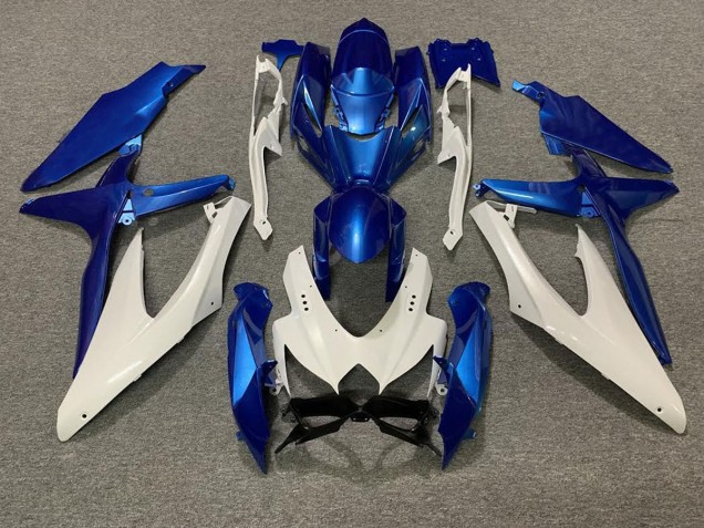 Blu Perla & Bianco 08-10 Suzuki GSXR 600-750 Carene Moto Blu Perla & Bianco 08-10 Suzuki GSXR 600-750 Carene Moto