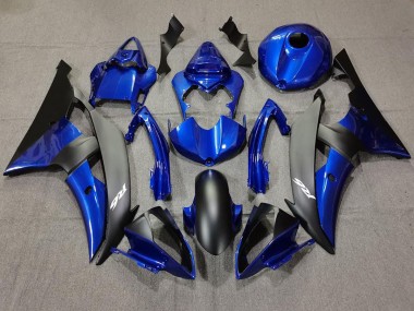 Blu Scuro & Nero Opaco 08-16 Yamaha R6 Carene Moto