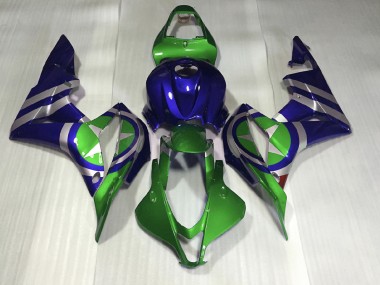 Blu Verde Capitan America 07-08 Honda CBR600RR Carene Moto