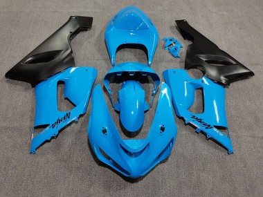 Blu Vibrante 05-06 Kawasaki ZX6R Carene Moto