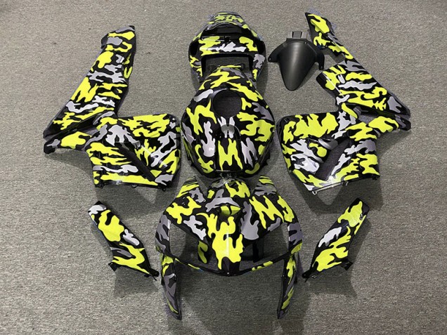 Camo & Giallo Neon 05-06 Honda CBR600RR Carene Moto Camo & Giallo Neon 05-06 Honda CBR600RR Carene Moto