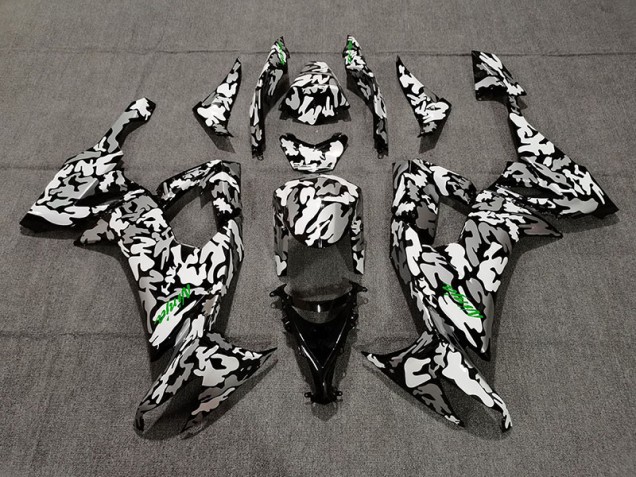Camo & Logo Verde 08-10 Kawasaki ZX10R Carene Moto Camo & Logo Verde 08-10 Kawasaki ZX10R Carene Moto