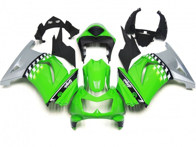 Controllo Verde & Nero 08-12 Kawasaki Ninja 250 Carene Moto Controllo Verde & Nero 08-12 Kawasaki Ninja 250 Carene Moto