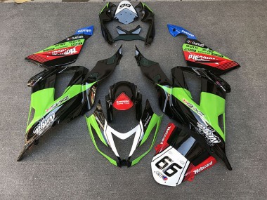 Corse Stile Verde 13-18 Kawasaki ZX6R Carene Moto