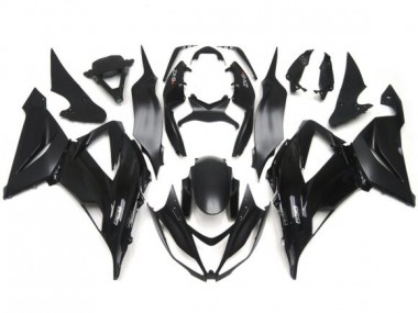 Decalcomanie Lucide Semplici Nere Lucide/Opache 13-18 Kawasaki ZX6R Carene Moto