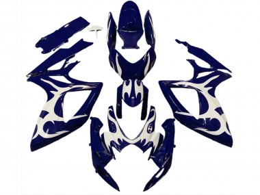 Design Blu Scuro & Bianco 06-07 Suzuki GSXR 600-750 Carene Moto