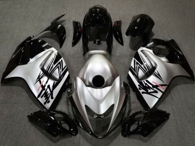 Design Nero Lucido & Argento 08-20 Suzuki GSXR 1300 Carene Moto