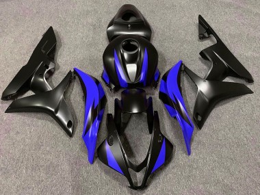 Design Nero Opaco & Blu 07-08 Honda CBR600RR Carene Moto