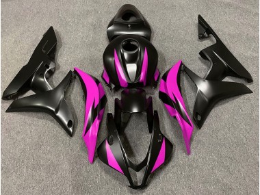 Design Nero Opaco & Rosa 07-08 Honda CBR600RR Carene Moto