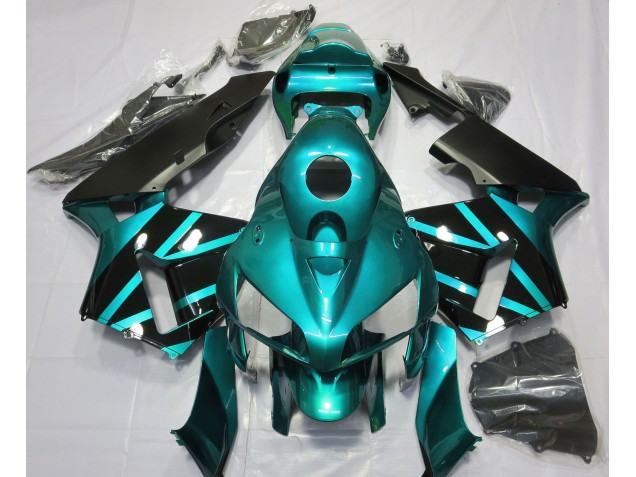 Design Verde Acqua & Nero Lucido 05-06 Honda CBR600RR Carene Moto Design Verde Acqua & Nero Lucido 05-06 Honda CBR600RR Carene Moto