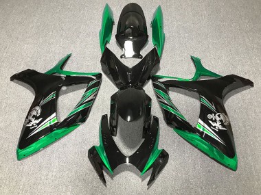 Design Verde Lucido & Nero 06-07 Suzuki GSXR 600-750 Carene Moto