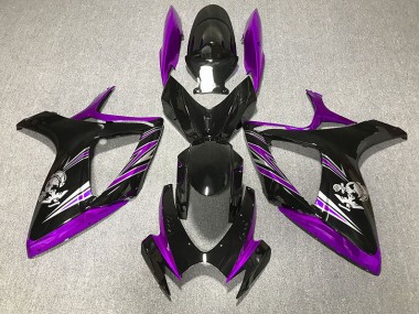 Design Viola Lucido & Nero 06-07 Suzuki GSXR 600-750 Carene Moto