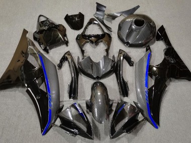 Fibra Di Carbonio & Blu 08-16 Yamaha R6 Carene Moto
