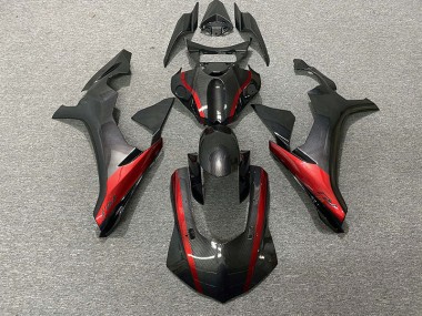 Fibra Di Carbonio Stile & Rosso 15-19 Yamaha R1 Carene Moto