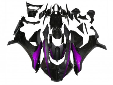 Fibra Di Carbonio Stile & Viola 15-19 Yamaha R1 Carene Moto